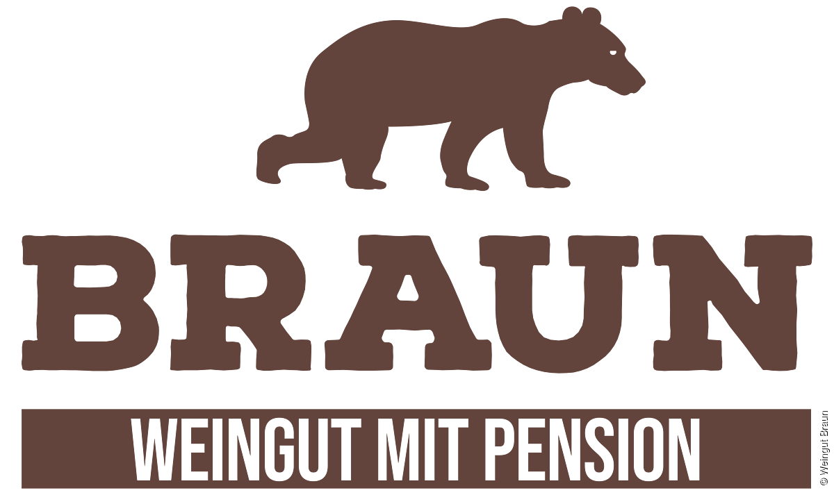 Brauner Bär und weiße Traube (Volkach, Fränkisches Weinland)